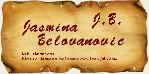 Jasmina Belovanović vizit kartica